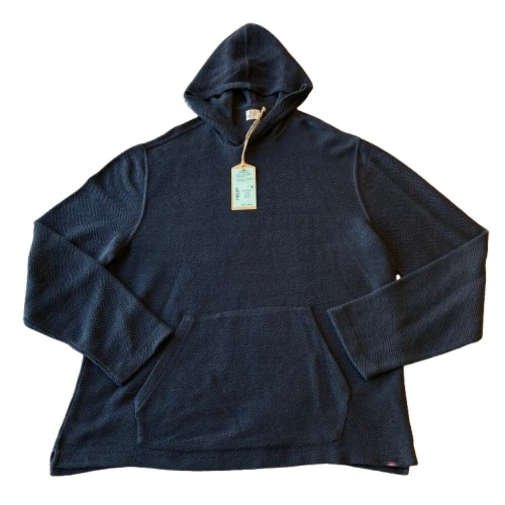 Faherty Whitewater Hoodie Relaxed Fit Organic Mens XXL Fjord Navy NWT - Picture 4 of 12